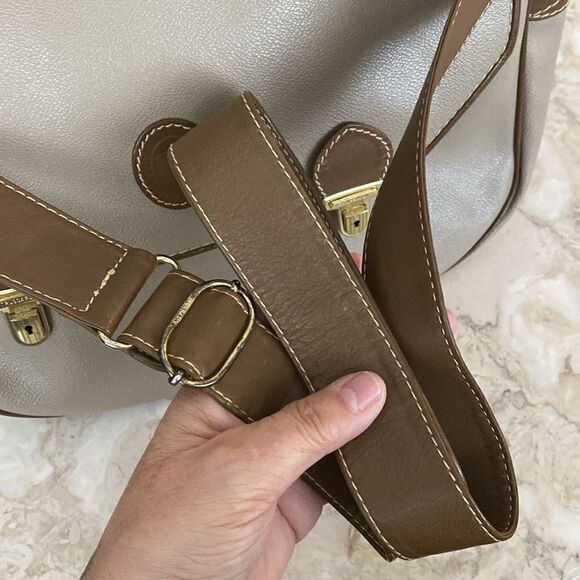 Trussardi Crespo Collection Italian Leather Unisex Messenger Bag Vintage - Picture 14 of 16